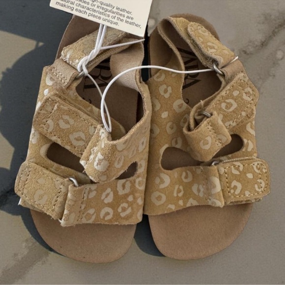 ZARA • Kids Cheetah Leopard Animal Print Sandals Shoes - Picture 4 of 6